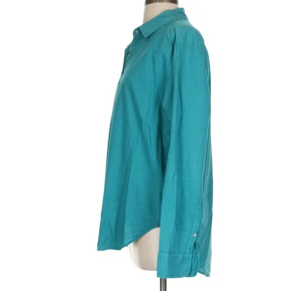 Xirena Blue Teal 100% Cotton Long Sleeve Beau Button Down Shirt Lightweight S - Picture 6 of 11